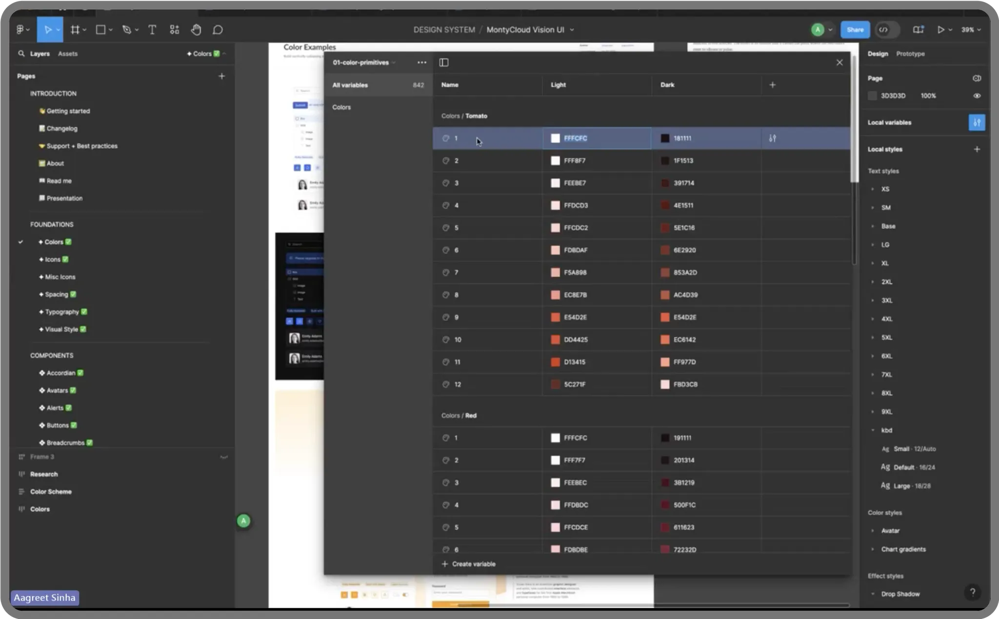 Vision UI Design Tokens