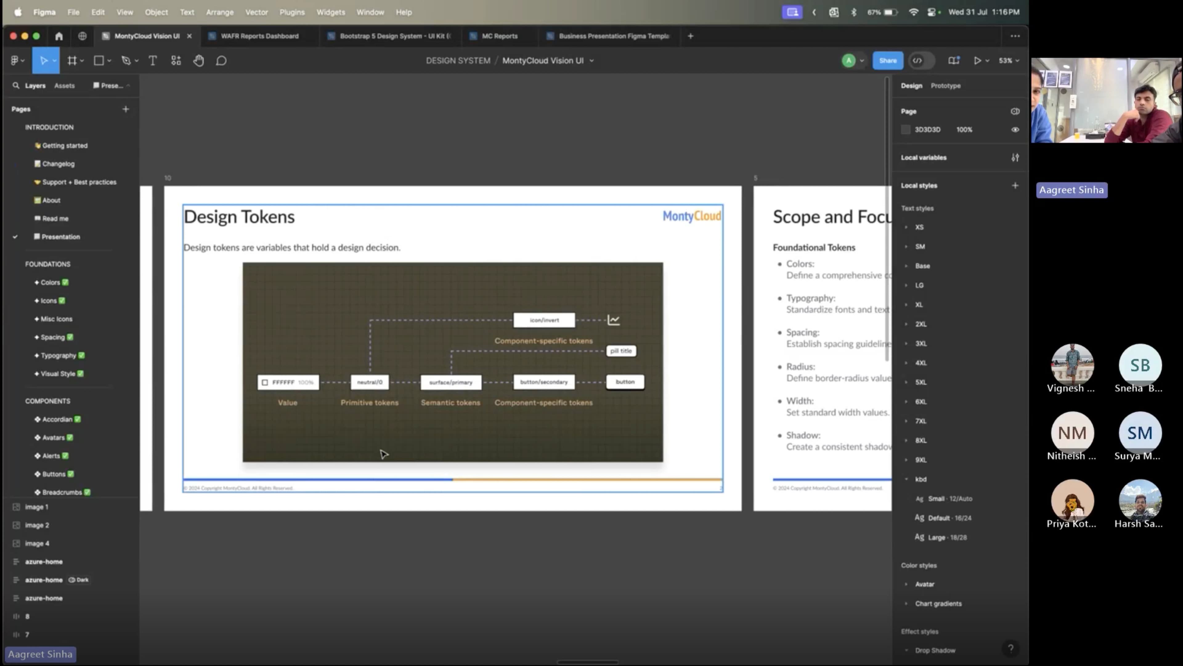 Vision UI: MontyCloud Design System Tokens