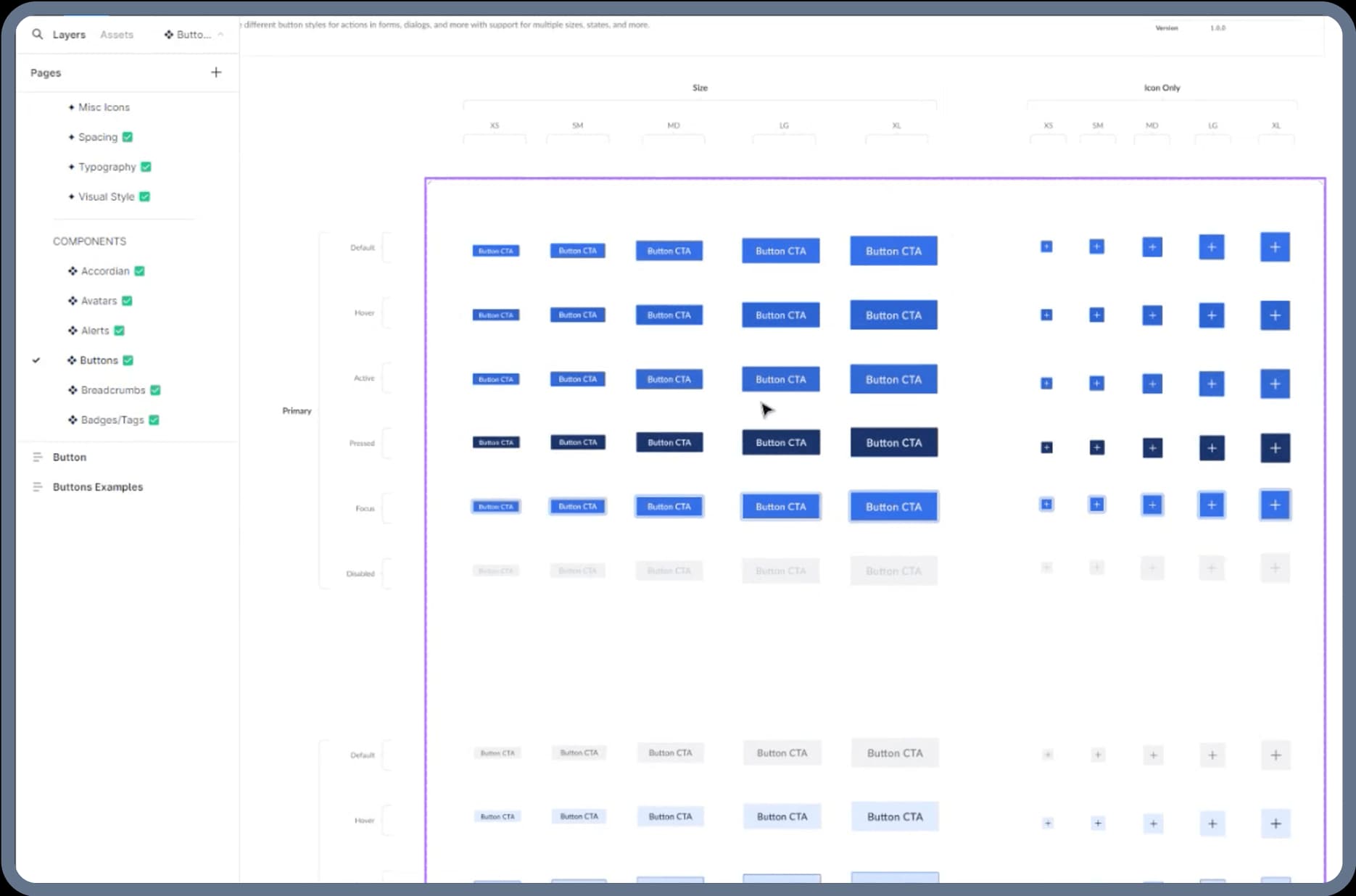 Vision UI Design System - Tablet View